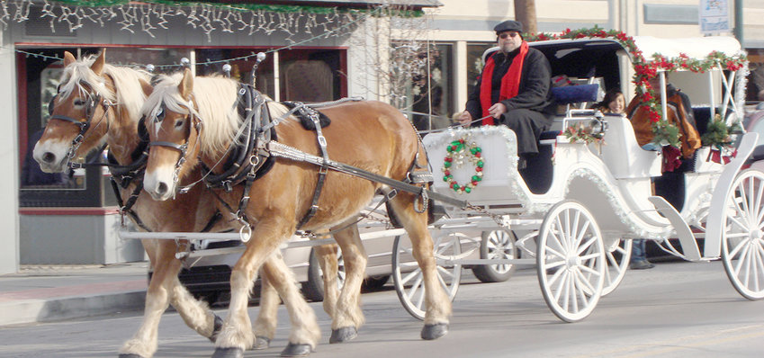 Step back in time and ride in a horse-drawn carriage.